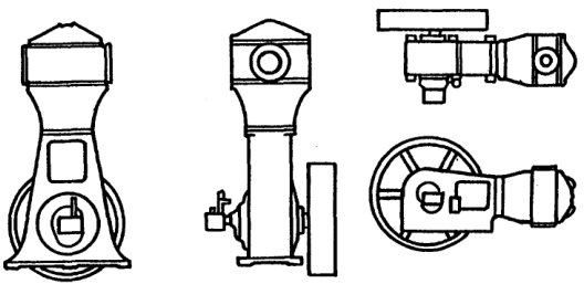 Vertical and horizontal single-cylinder arrangements