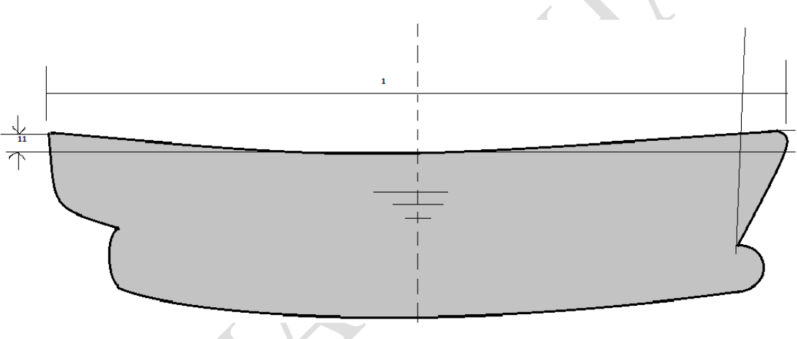 Sheer — the deck rising from midships to the ends