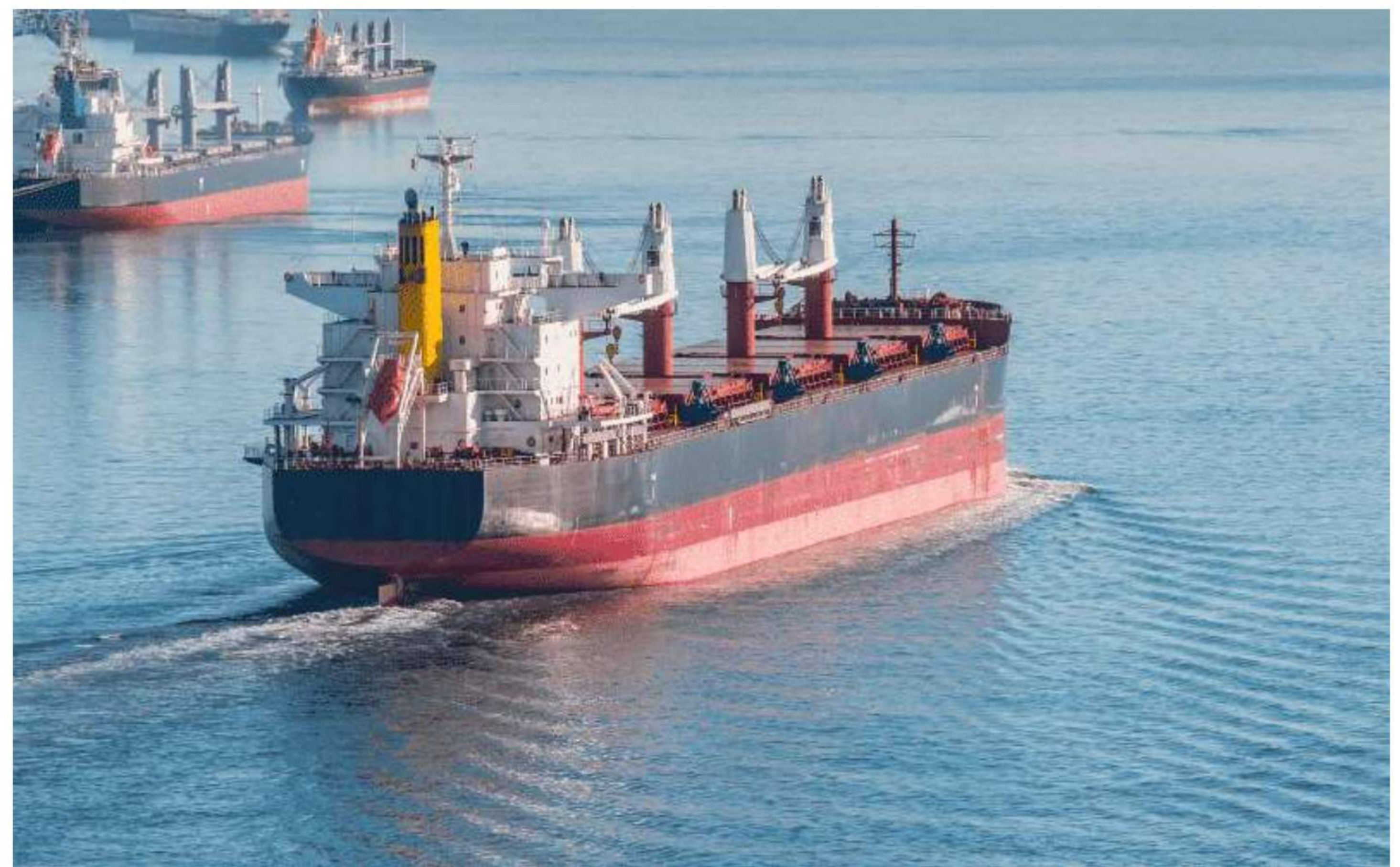 Tanker under way