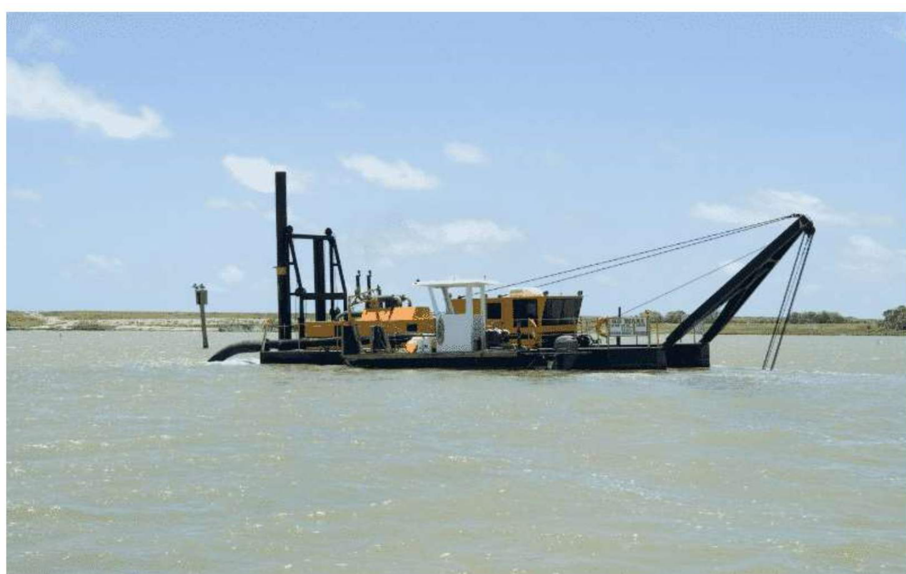 Dredger at work