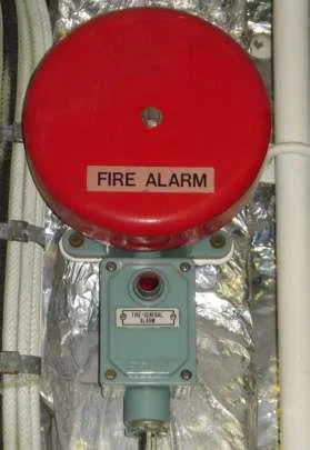 Fire alarm bell with manual call point