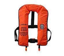 Inflatable lifejacket, front view