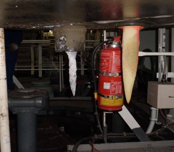 MGPS anodes installed on ship hull