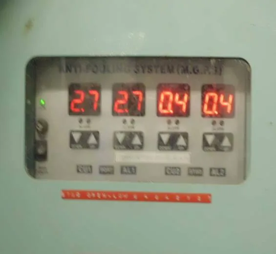 MGPS panel display readings